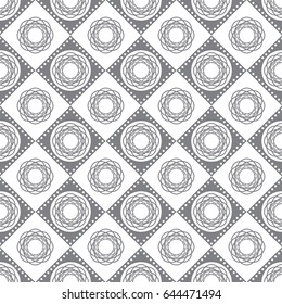 Seamless monochrome pattern. Endless pattern can be used for ceramic tile, wallpaper, web page background, square size