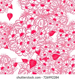 seamless monochrome pattern of flowers for greeting cards, background, price tags