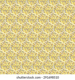 seamless monochrome pattern honeycombs for honey - vector illustration