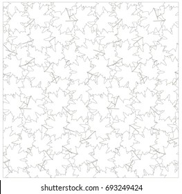 Seamless monochrome pattern with maple leaves stock vector illustration