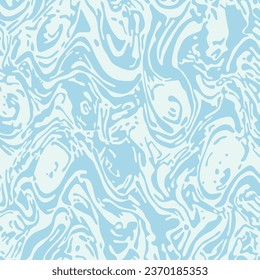 Seamless monochrome pattern with marbling - hand drawn vector illustration. Flat color design.