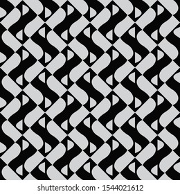 Seamless monochrome pattern with mosaic.