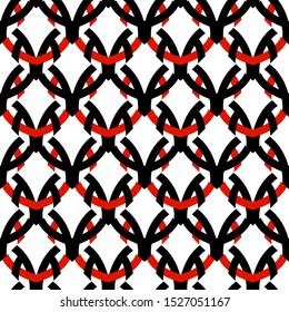 Seamless monochrome pattern with mosaic circular elements on a white background.