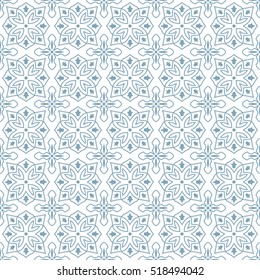 Seamless monochrome pattern on transparent background, Arabic style. The swatch is included in vector file.