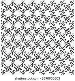 Um padrão monocromático contínuo de formas repetitivas, abstratas, presas ou caligráficas.