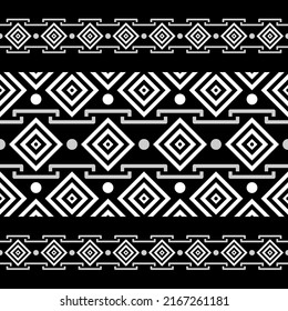 Seamless monochrome pattern. Retro seamless wallpaper pattern. Vintage white, gray and black backgrounds with geometric and simple floral elements.