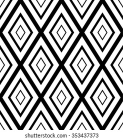 Seamless monochrome pattern with rhombus shapes.