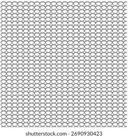 A seamless monochrome pattern of a simple honeycomb grid.