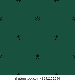Nahtlose monochrome Muster mit kleinen, silbrigen Blumen oder Sternen. Einfach floraler Polka-Punkt.
