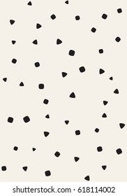 Seamless monochrome pattern with squares and triangles. Vector repeating texture.
