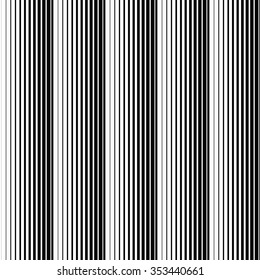 Seamless monochrome pattern with straight, parallel, vertical lines. Repeatable.