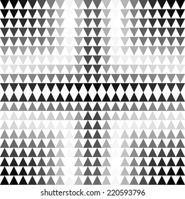 seamless monochrome pattern of triangles