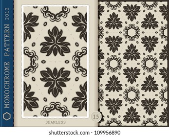 Seamless monochrome pattern | Vector illustration
