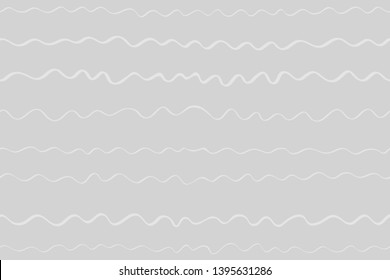 Seamless monochrome pattern with waves. Universal nautical texture. Abstract sea wallpaper. Black and white illustration