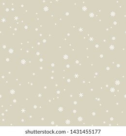 Seamless monochrome pattern with winter snowflakes.