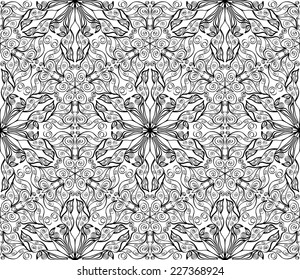 Seamless monochrome pattern for your design