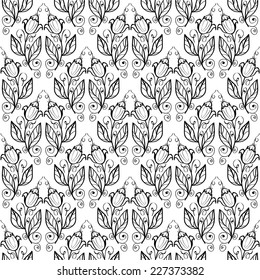 Seamless monochrome pattern for your design