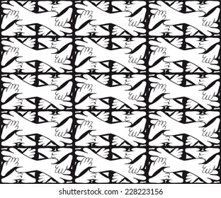 Seamless monochrome pattern for your design
