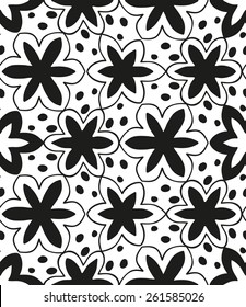 Seamless monochrome pattern for your design 