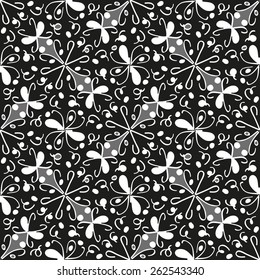 Seamless monochrome pattern for your design