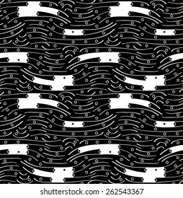 Seamless monochrome pattern for your design