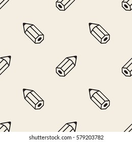 Seamless Monochrome Pencil Pattern Background