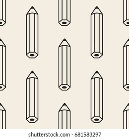 Seamless Monochrome Pencil Pattern Background