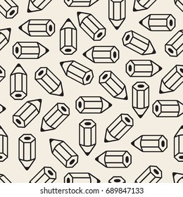 seamless monochrome pencil pattern background
