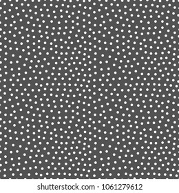 Seamless monochrome polka dot pattern. Abstract vector texture.