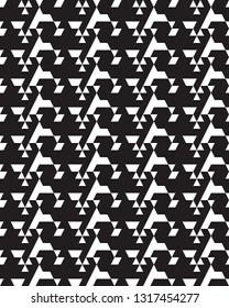 Seamless monochrome polygonal black patterns