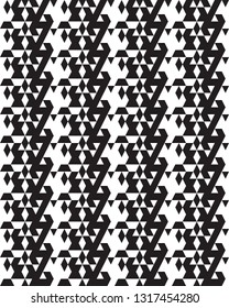Seamless monochrome polygonal black patterns