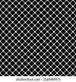Seamless monochrome rounded diagonal squares pattern background. Vector illustration. Perfect for fabrics, wallpaper and fashion print.