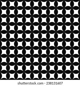 Seamless monochrome shape pattern