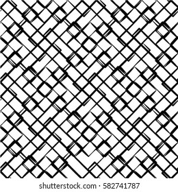 Seamless monochrome square pattern.