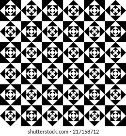 Seamless Monochrome Squares Pattern
