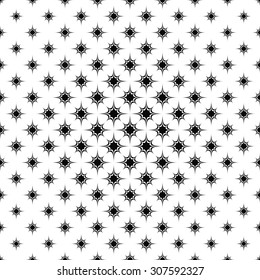 Seamless monochrome star pattern