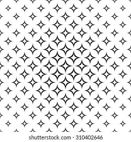 Seamless monochrome star pattern