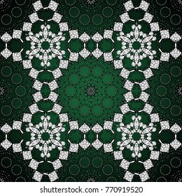 Seamless monochrome summer pattern with stylized flowers. Ornate zentangle seamless texture, pattern with abstract floral mandalas. Can be used for wallpaper, pattern fills, web page background.