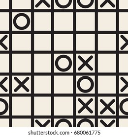 seamless monochrome tic tac toe, xo game pattern background