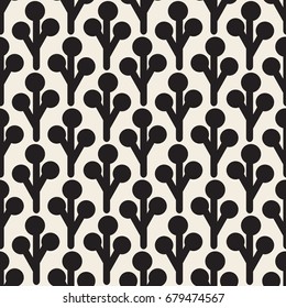 seamless monochrome tree pattern background