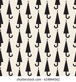seamless monochrome umbrella pattern background