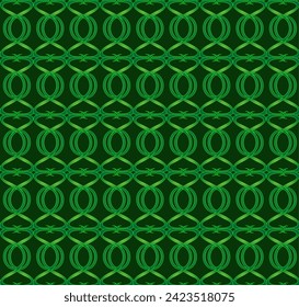 Seamless monochrome vector abstract pattern on green background