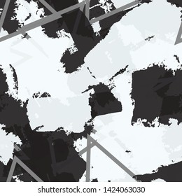 Seamless monochrome vector grunge background