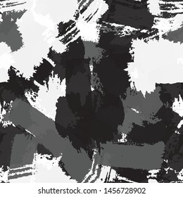 Seamless monochrome vector grunge background
