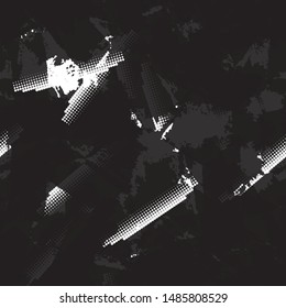 Seamless monochrome vector grunge background