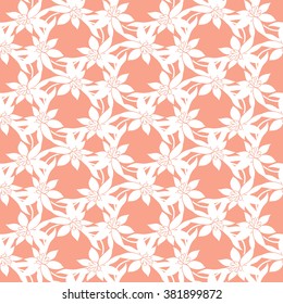 Seamless monochrome vector pattern with spring flowers.Floral patten. Vector flowers pattern. Colorful floral background. Floral elements. Textile floral pattern. Spring background. Daffodil pattern.