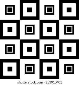  Seamless monochrome vector square illustration, with white background