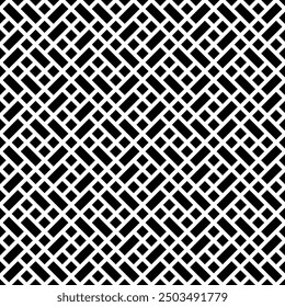 Seamless monochrome vector textures, black and white abstract geometric patterns. Design element for textile, print, fabric.