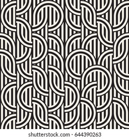 Seamless monochrome waving pattern. Abstract retro stripy background. Vector irregular round stripes design. Seamless monochrome waving pattern. Abstract retro stripy background. Vector irregular round stripes design.