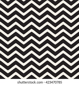 Seamless monochrome wavy lines background. Vector repeating texture.